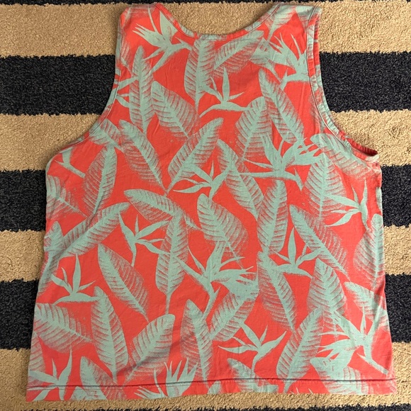 ORIGINAL USE Pink Blue Floral Miami Crew Neck Sleeveless Tank Top Muscle Large - Picture 4 of 4